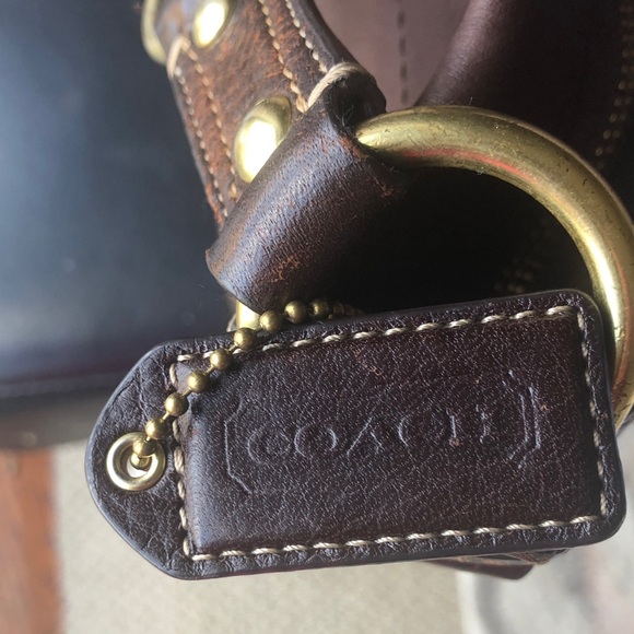 Coach Dark Brown Leather Belt Bag with Gold Accents - Picture 2 of 11